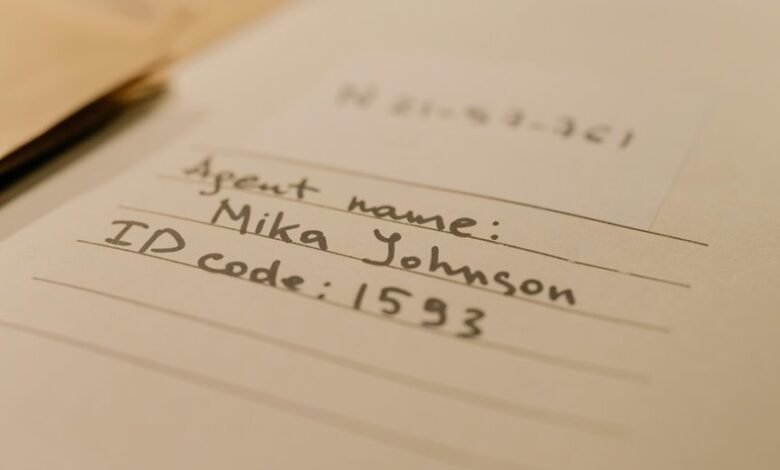 important identification number provided